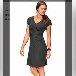 Athleta Black Modal Rouched Dress Large